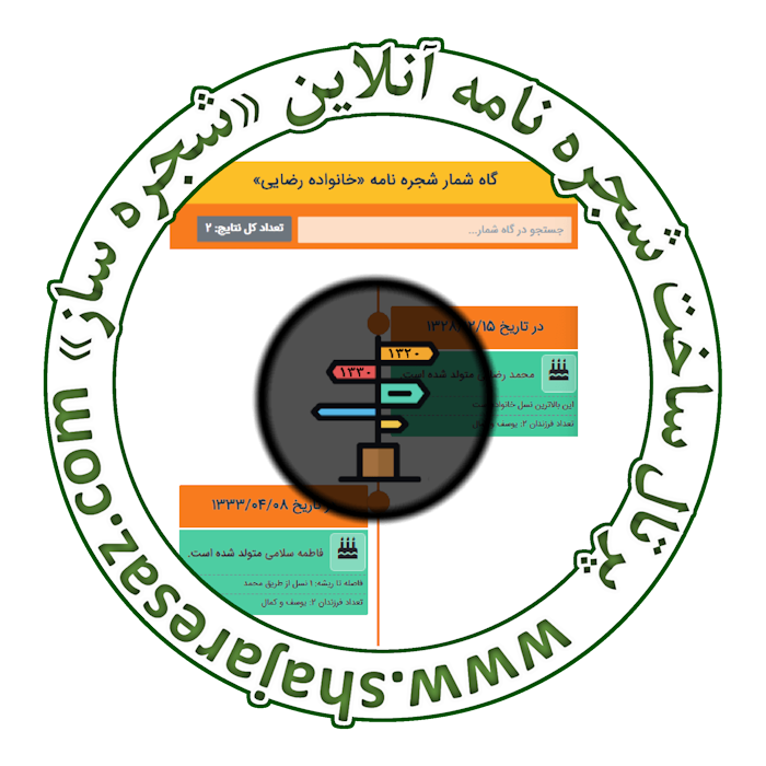 گاه شمار شجره نامه ها